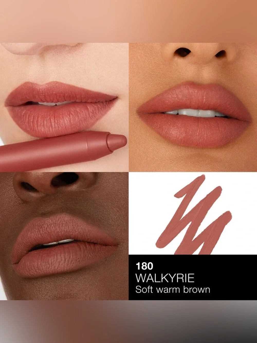 NIB NARS Powermatte High-Intensity Lip Pencil - Walkyrie (soft warm brown)